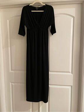 ab studio black dress | Dresses | Sleeveless Maxi adjustable straps 26_memo_sale_0.3_btfp Black and White Graduation Group Color:medium heather grey